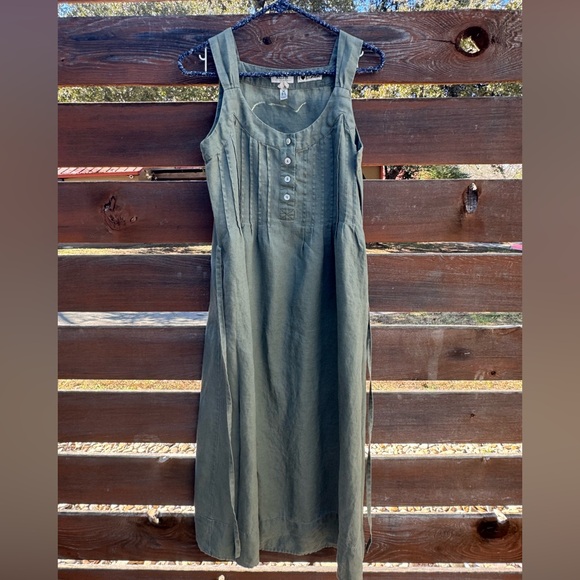 Melvin I LOVE LINEN Brand Linen Womens Midi Dress Size MD - Picture 1 of 9